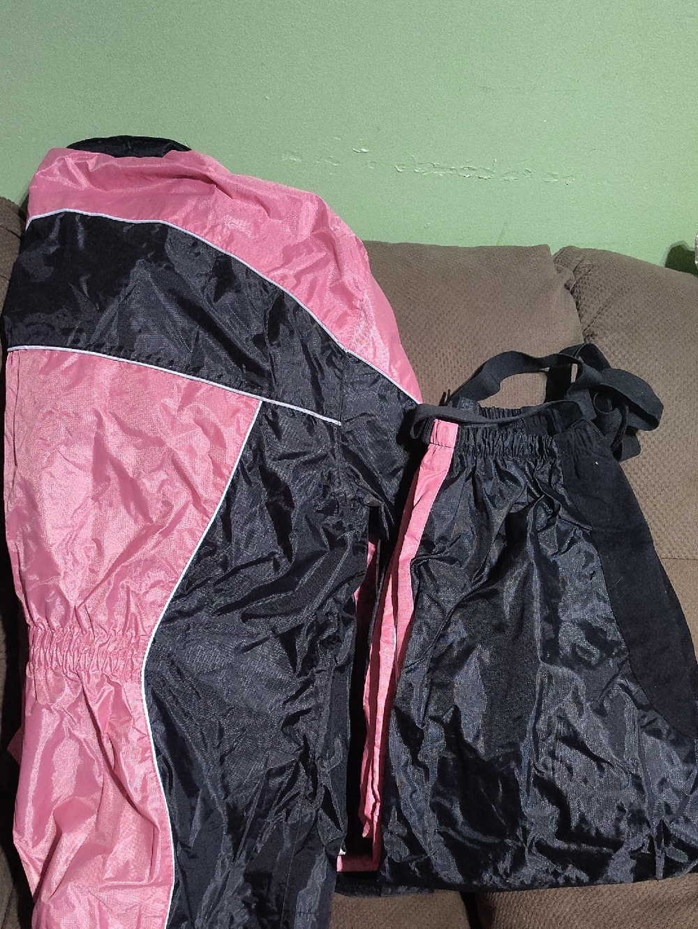 New Pink and Black Rain Suit Set